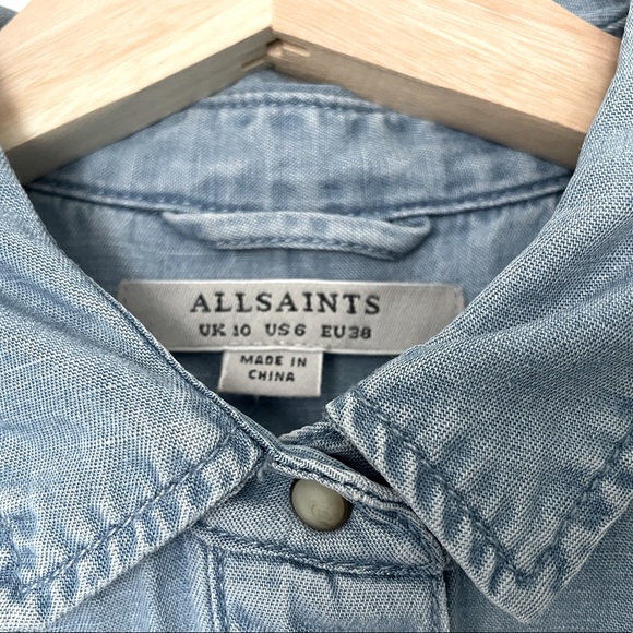 All Saints Denim Jumpsuit Size 6 - Picture 5 of 6